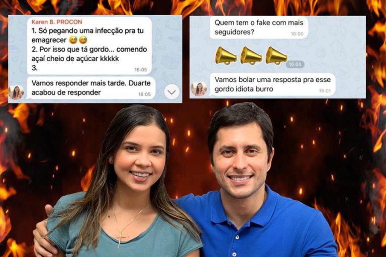 Milícia digital comandada por Duarte Junior e Karen Barros usava perfis fake para difamações públicas e ataques de homofobia