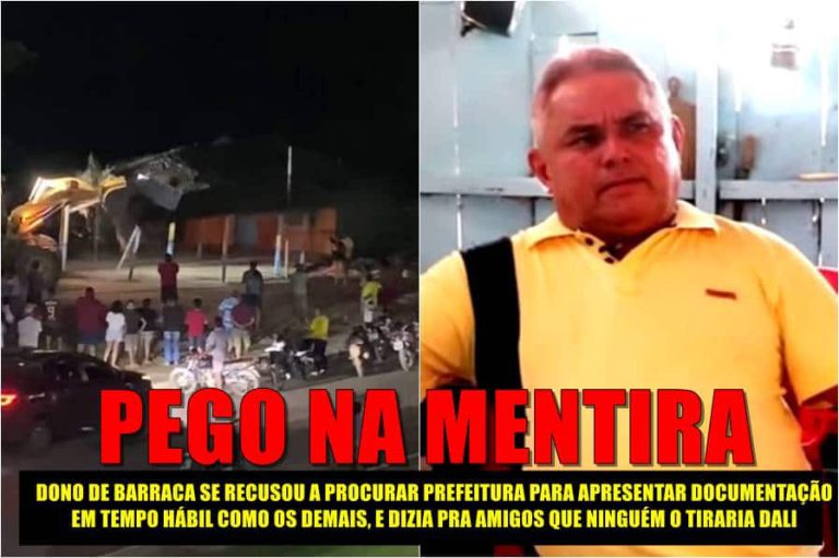 Após se recusar a cumprir exigências e apresentar documentação, barraqueiro de Araguanã tenta difamar prefeito e espalhar inverdades